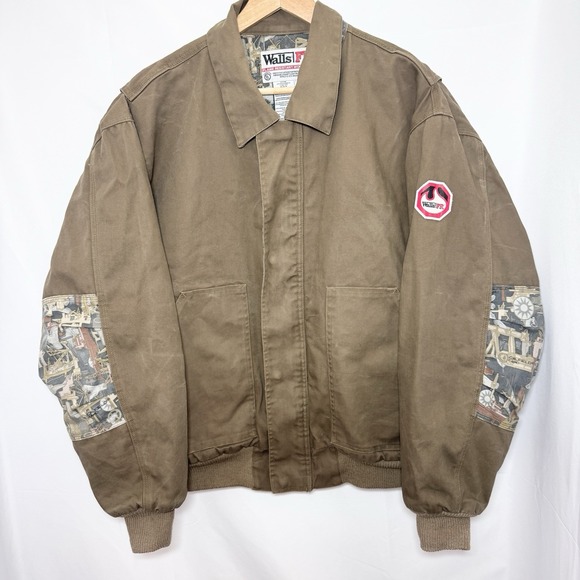 Walls FR Flame Resistant Work Wear Insulated Jacket Mens XL Oilfield Camo
